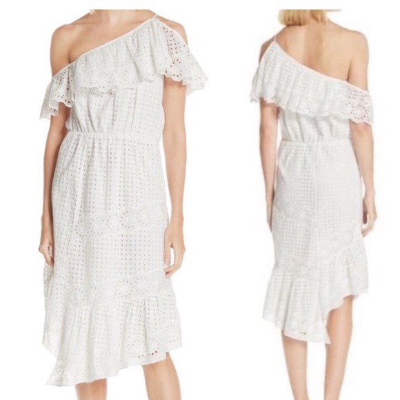 Joie NWT $398 intricate eyelet flamenco dress M - Picture 2 of 5